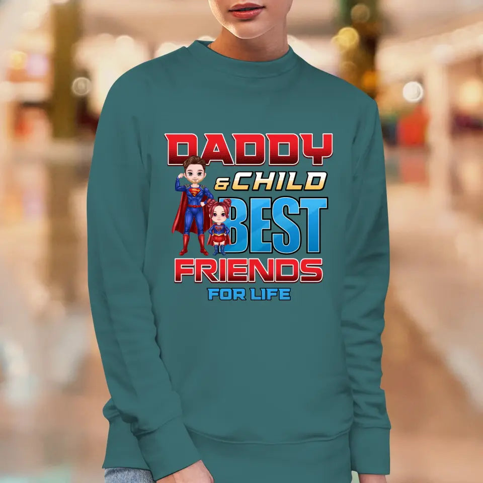 Daddy And Child - Custom Character - Personalized Gifts For Dad - Sweater