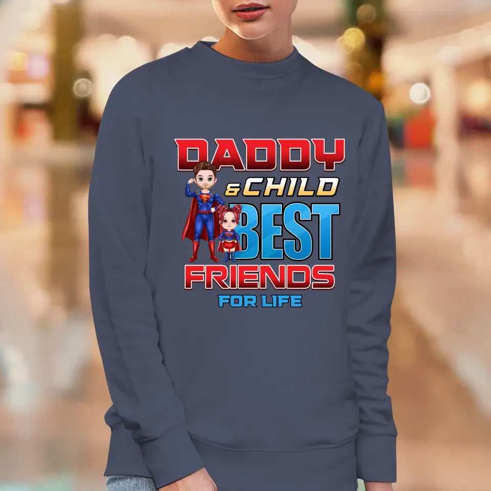 Daddy And Child - Custom Character - Personalized Gifts For Dad - Hoodie