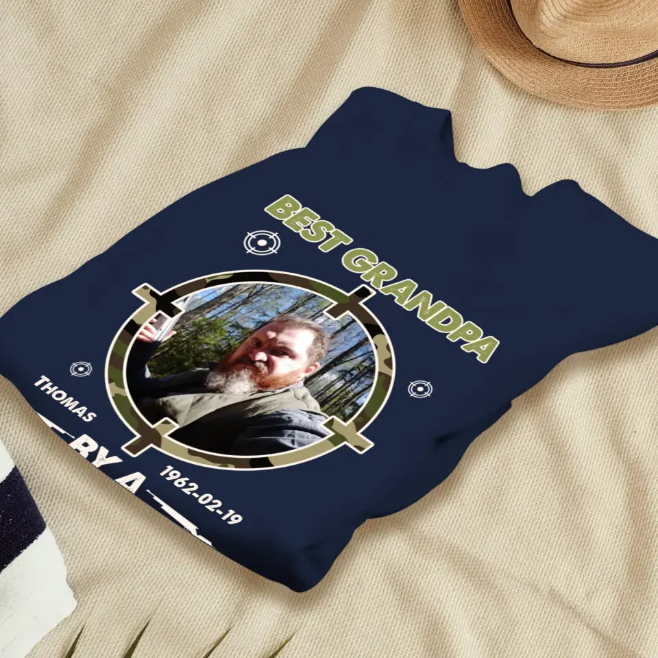 Best Grandpa By A Long Shot - Custom Photo - Personalized Gifts For Grandpa - T-Shirt