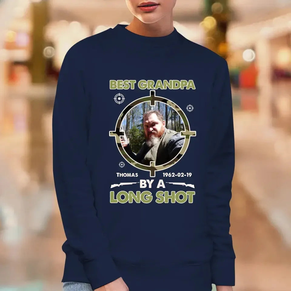 Best Grandpa By A Long Shot - Custom Photo - Personalized Gifts For Grandpa - T-Shirt