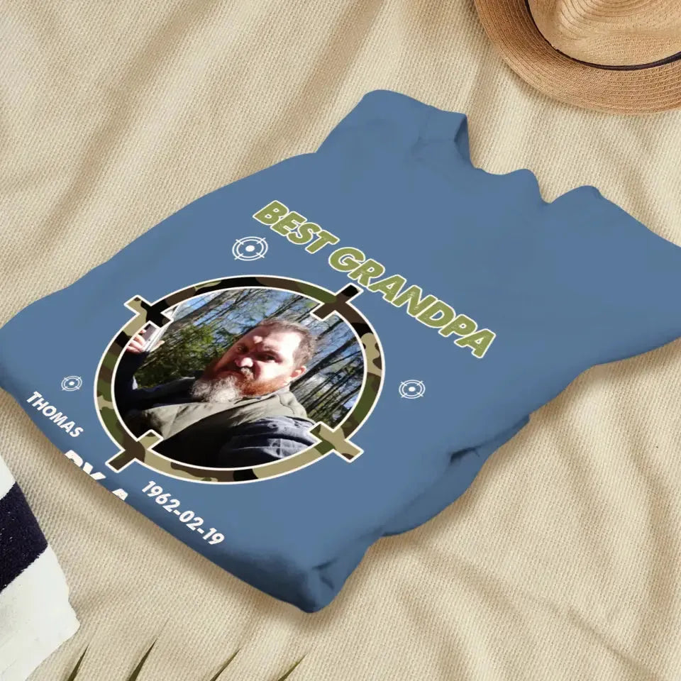 Best Grandpa By A Long Shot - Custom Photo - Personalized Gifts For Grandpa - T-Shirt