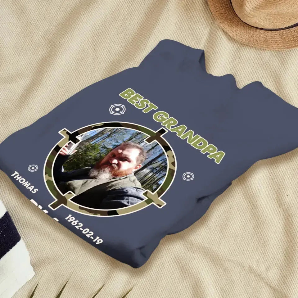 Best Grandpa By A Long Shot - Custom Photo - Personalized Gifts For Grandpa - T-Shirt