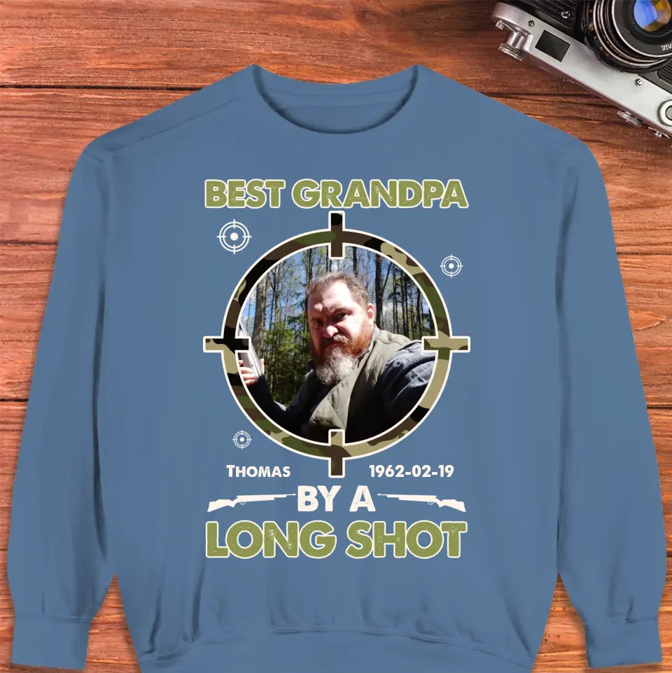 Best Grandpa By A Long Shot - Custom Photo - Personalized Gifts For Grandpa - Hoodie