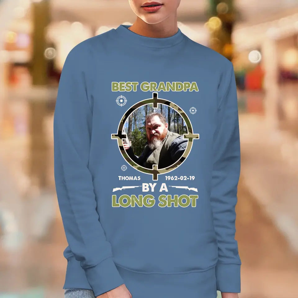 Best Grandpa By A Long Shot - Custom Photo - Personalized Gifts For Grandpa - Hoodie