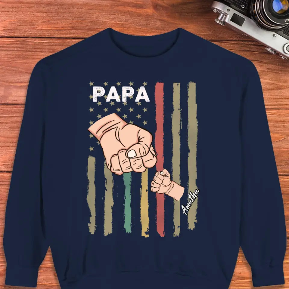 Father's Day Fist Bump - Personalized Gifts For Dad - Unisex Sweater