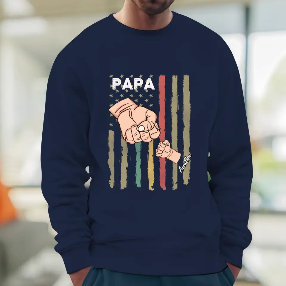 Father's Day Fist Bump - Personalized Gifts For Dad - Unisex Sweater