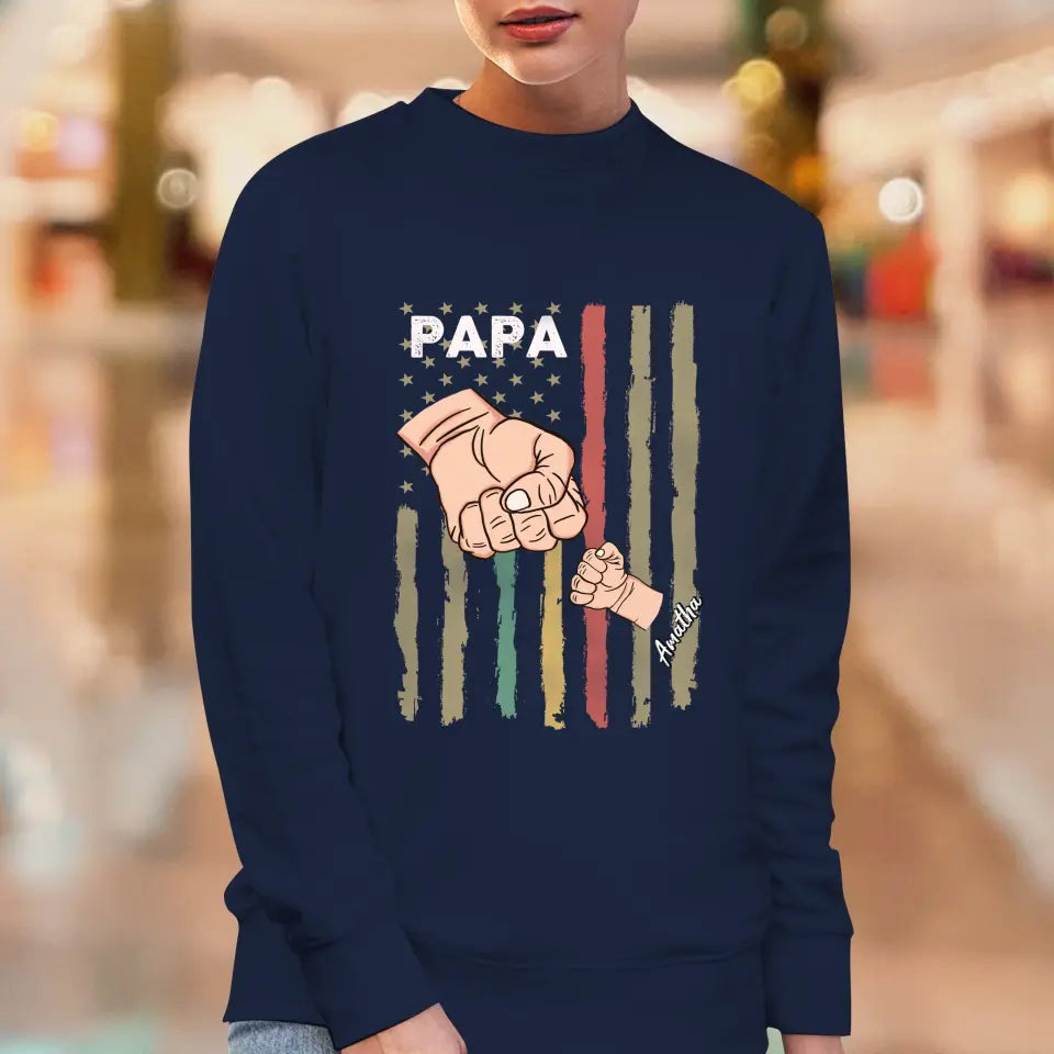 Father's Day Fist Bump - Personalized Gifts For Dad - Unisex Sweater