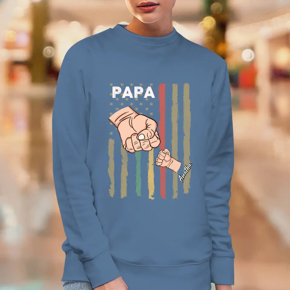 Father's Day Fist Bump - Personalized Gifts For Dad - Unisex Sweater