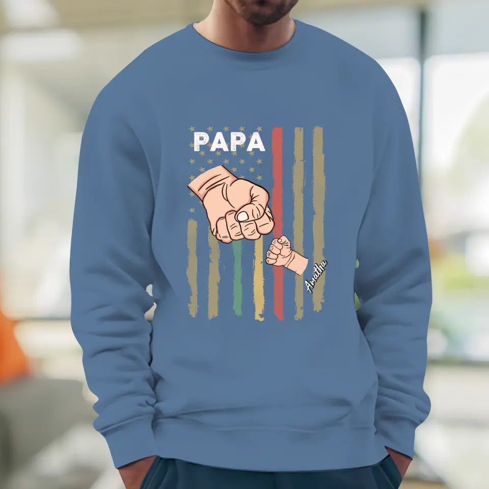 Father's Day Fist Bump - Personalized Gifts For Dad - Unisex Sweater