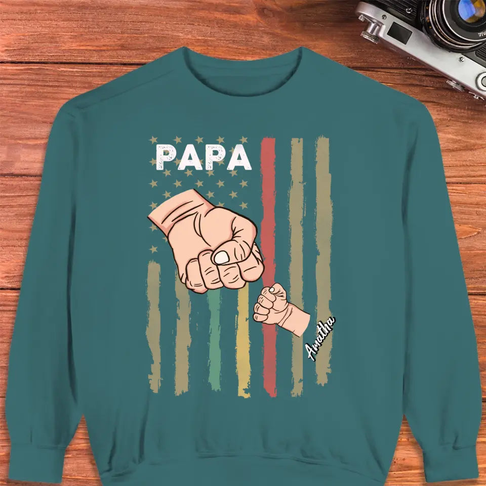 Father's Day Fist Bump - Personalized Gifts For Dad - Unisex Sweater