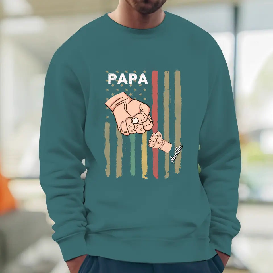 Father's Day Fist Bump - Personalized Gifts For Dad - Unisex Sweater