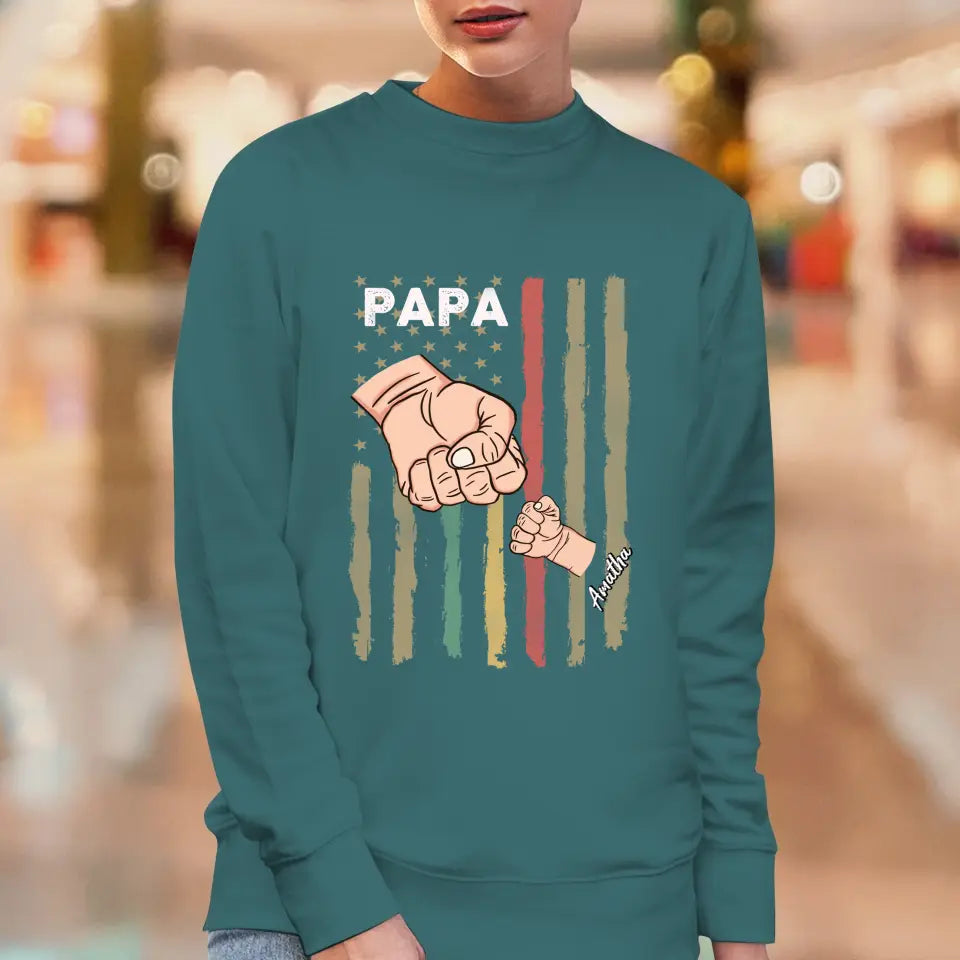 Father's Day Fist Bump - Personalized Gifts For Dad - Unisex Sweater