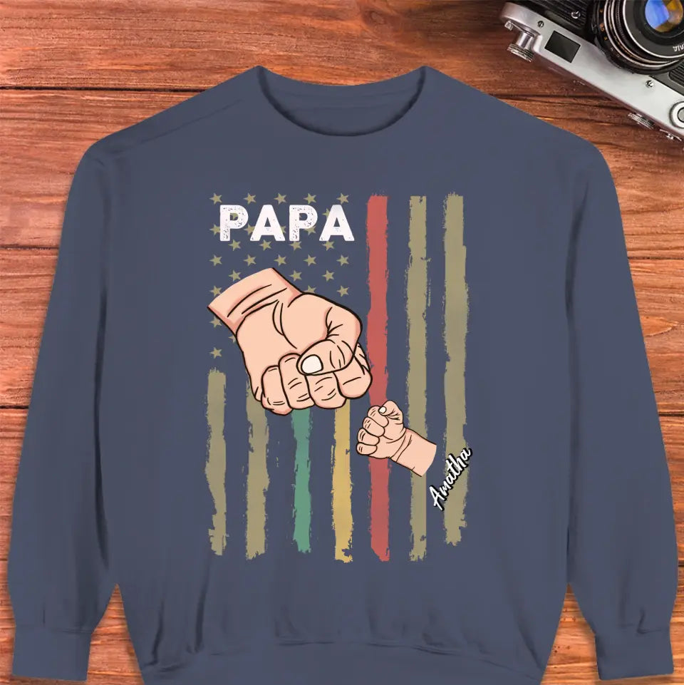 Father's Day Fist Bump - Personalized Gifts For Dad - Unisex Sweater