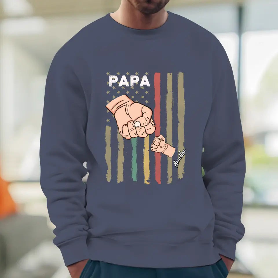 Father's Day Fist Bump - Personalized Gifts For Dad - Unisex Sweater