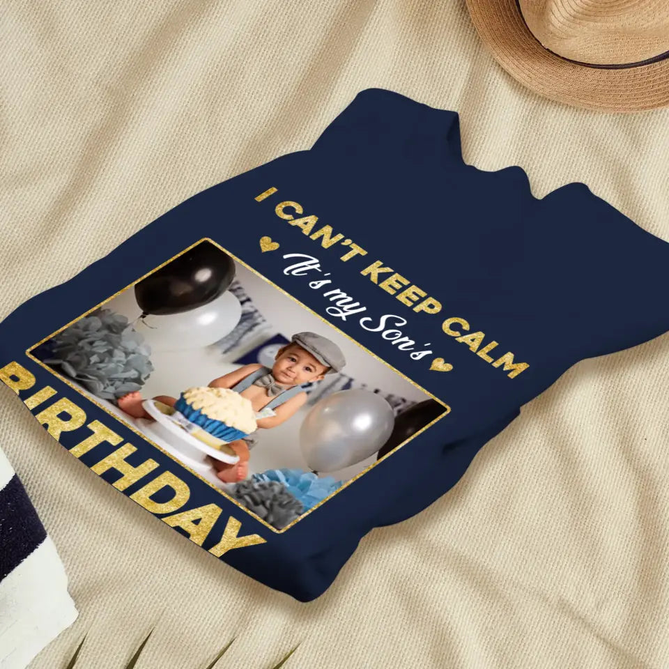 It's My Son's Birthday - Custom Photo - Personalized Gifts For Son - T-Shirt