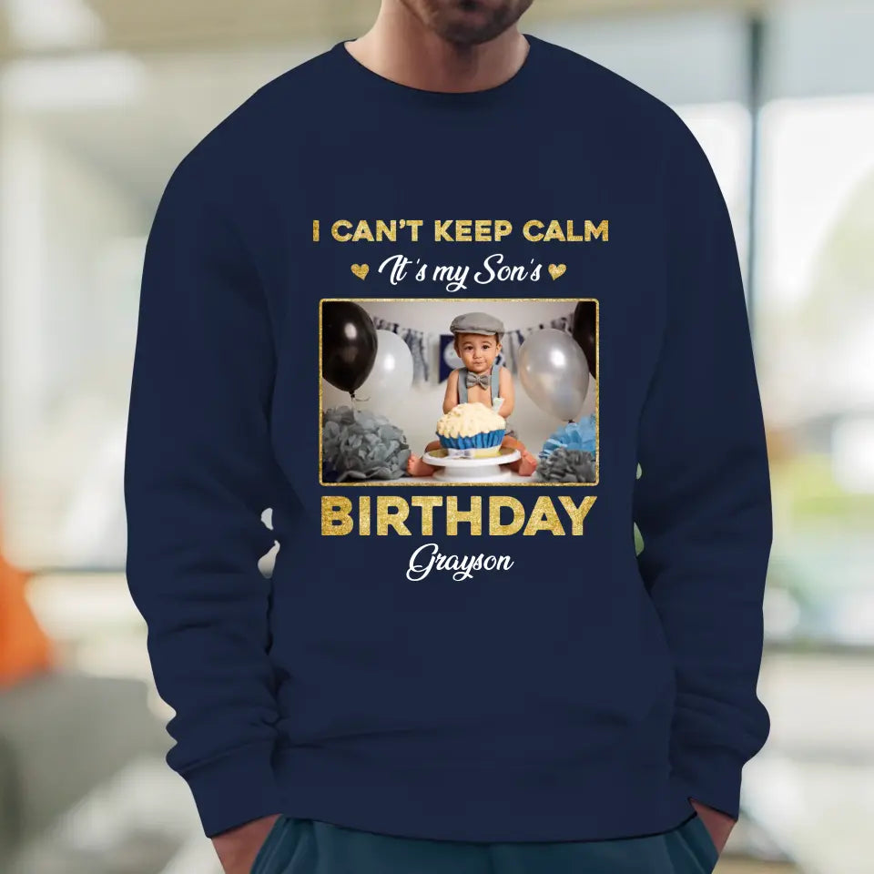 It's My Son's Birthday - Custom Photo - Personalized Gifts For Son - T-Shirt