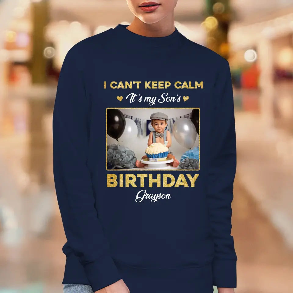 It's My Son's Birthday - Custom Photo - Personalized Gifts For Son - T-Shirt