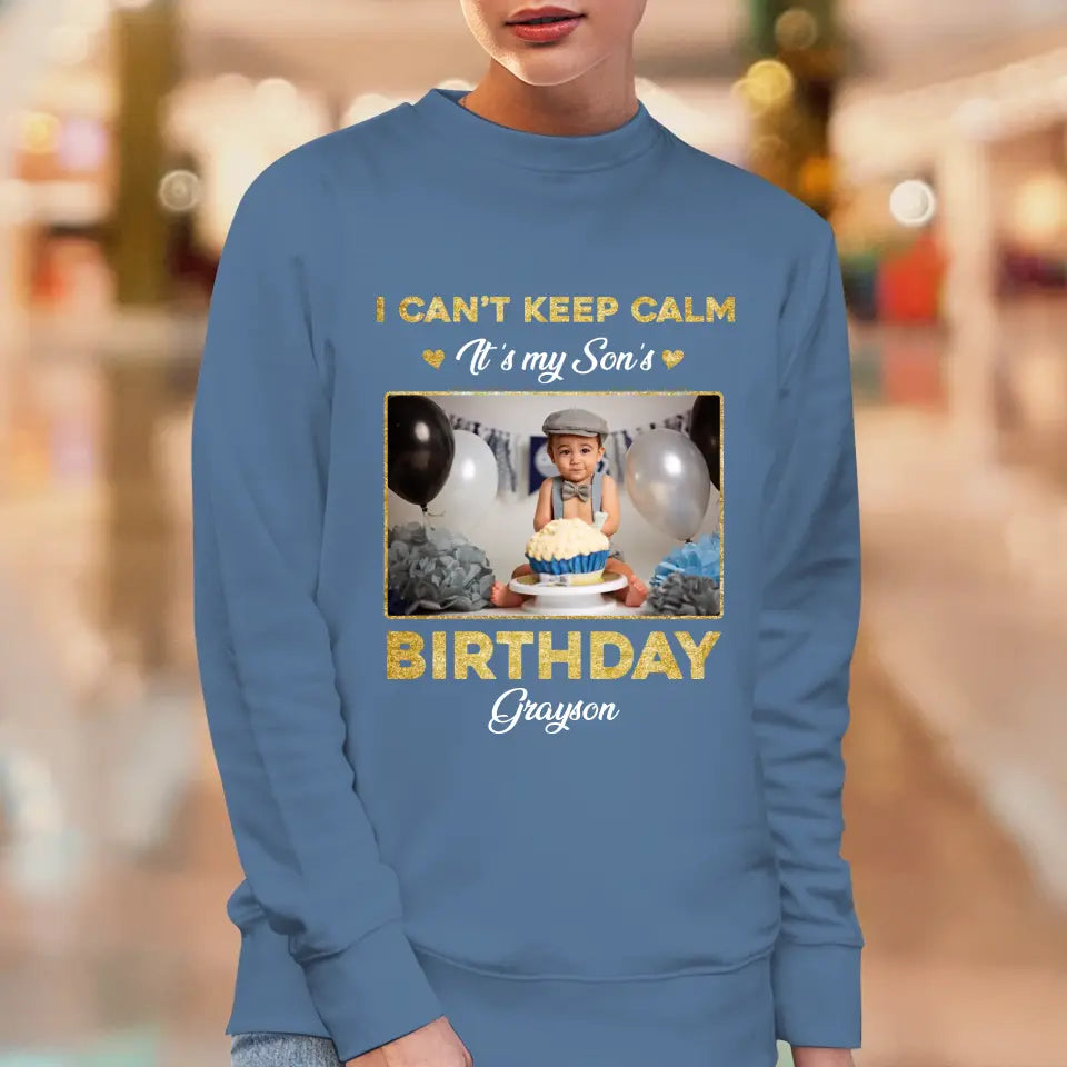 It's My Son's Birthday - Custom Photo - Personalized Gifts For Son - T-Shirt