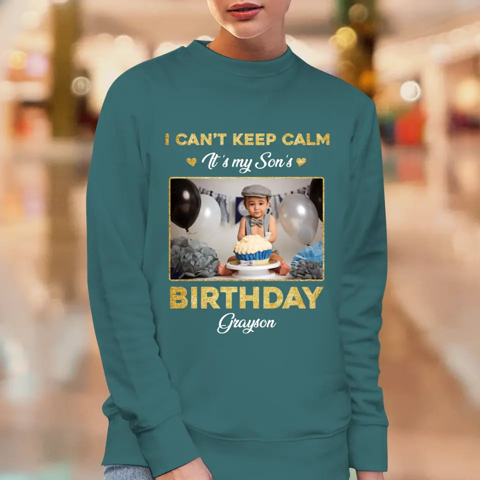 It's My Son's Birthday - Custom Photo - Personalized Gifts For Son - T-Shirt