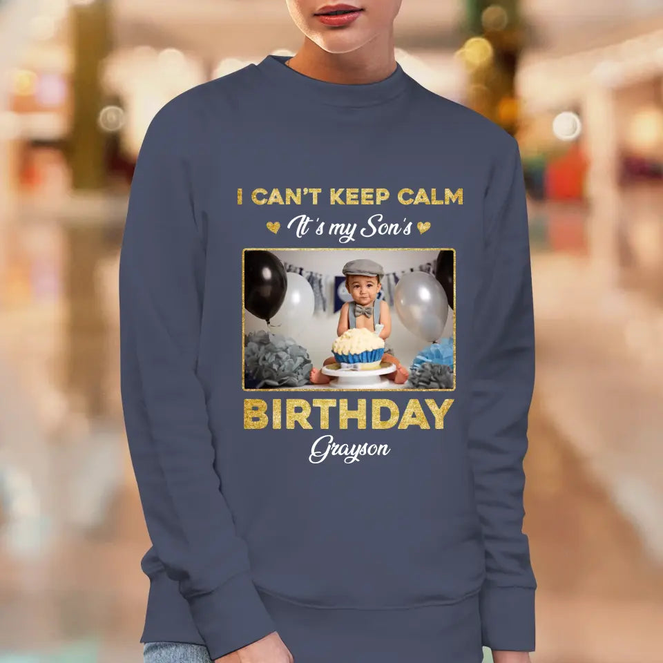 It's My Son's Birthday - Custom Photo - Personalized Gifts For Son - T-Shirt