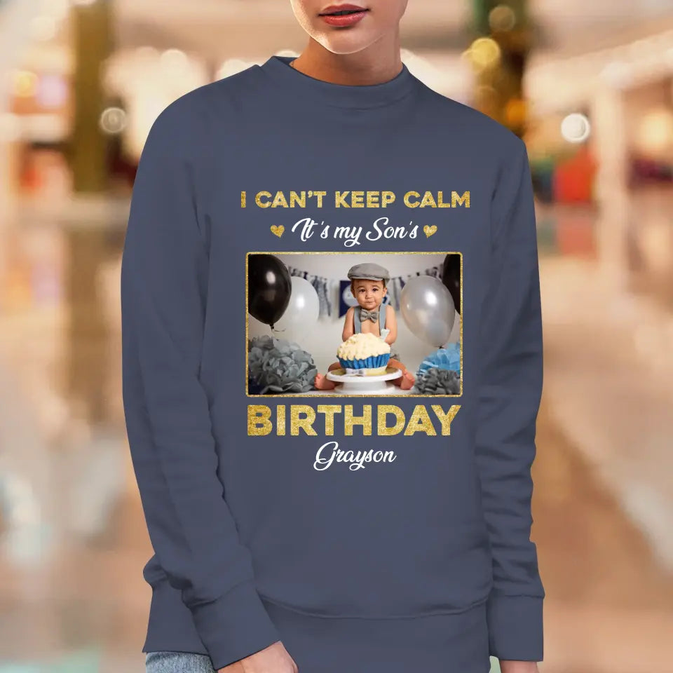 It's My Son's Birthday - Custom Photo - Personalized Gifts For Son - Sweater