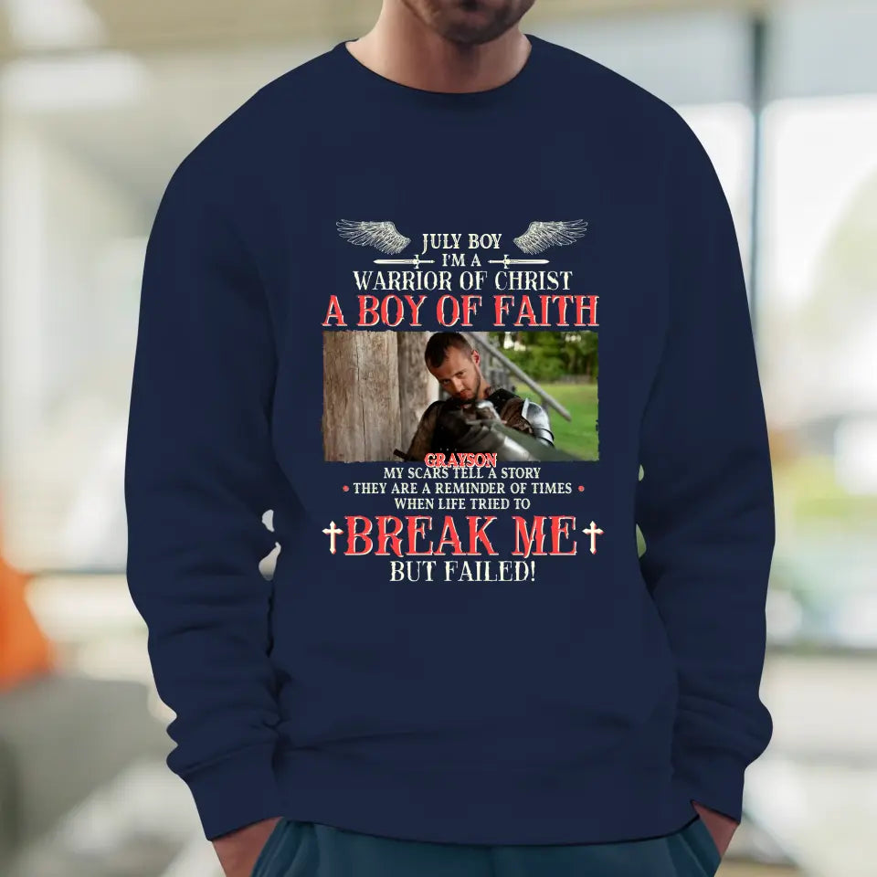 Warrior Of Christ - Custom Photo - Personalized Gifts For Him -  Sweater