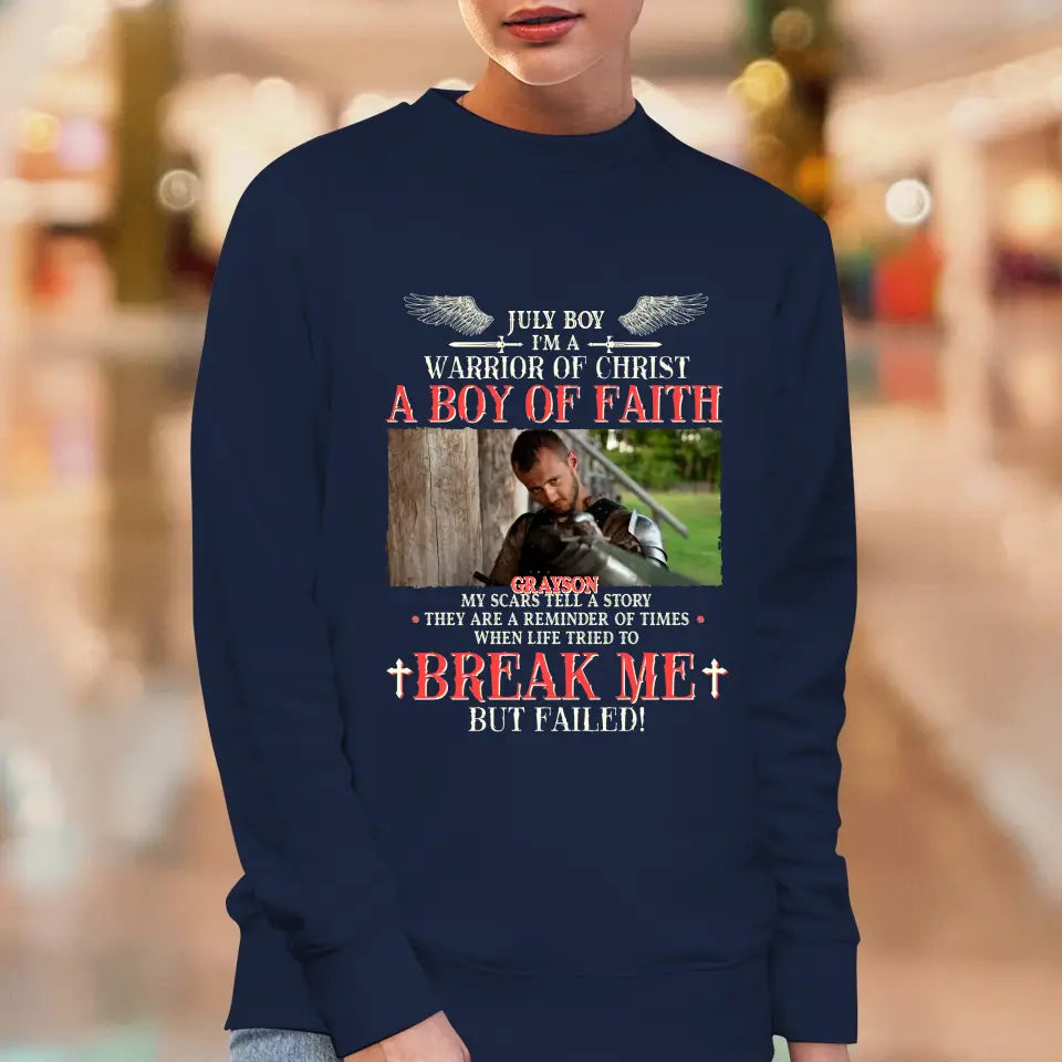 Warrior Of Christ - Custom Photo - Personalized Gifts For Him -  Sweater