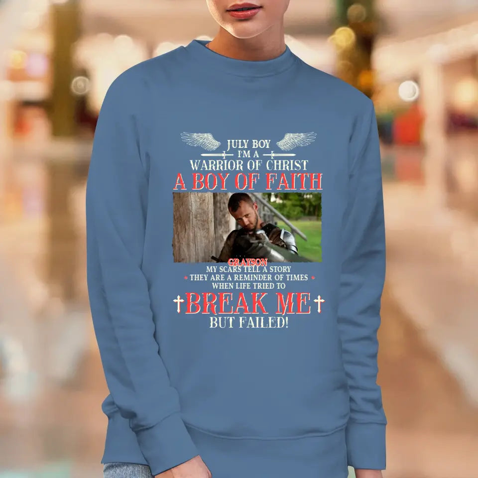 Warrior Of Christ - Custom Photo - Personalized Gifts For Him -  Sweater