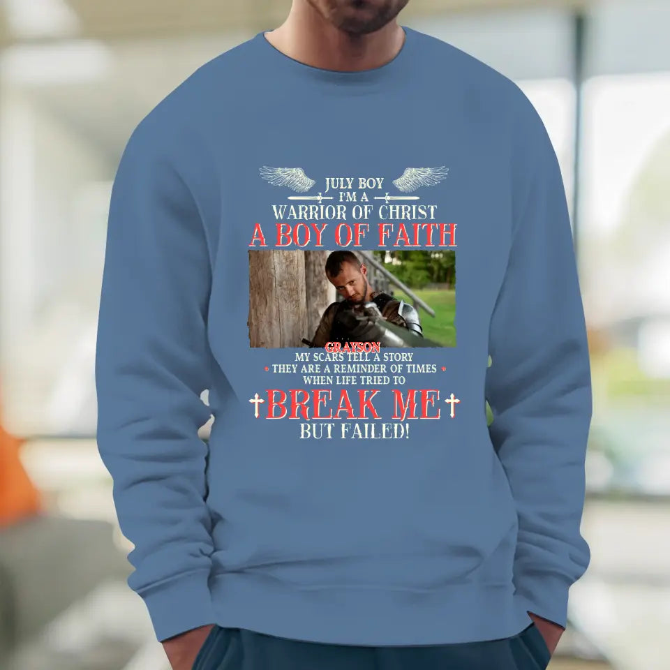 Warrior Of Christ - Custom Photo - Personalized Gifts For Him -  Sweater