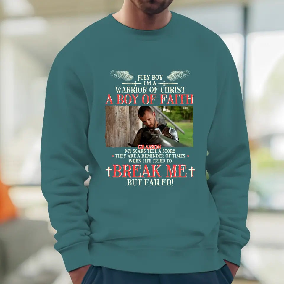 Warrior Of Christ - Custom Photo - Personalized Gifts For Him -  Sweater