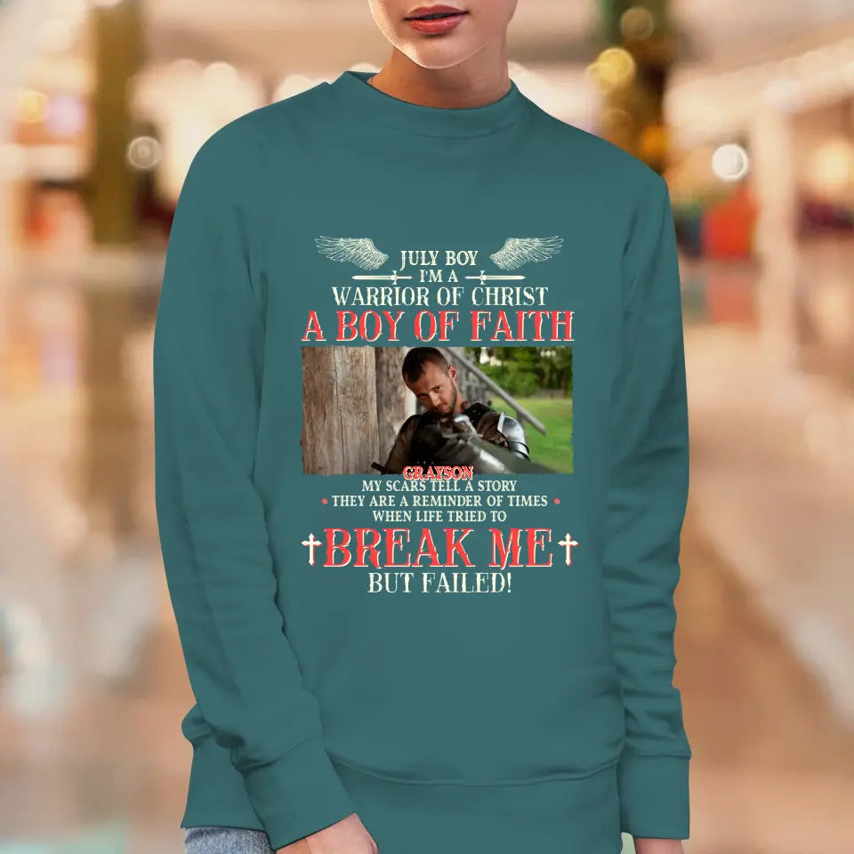 Warrior Of Christ - Custom Photo - Personalized Gifts For Him -  Sweater