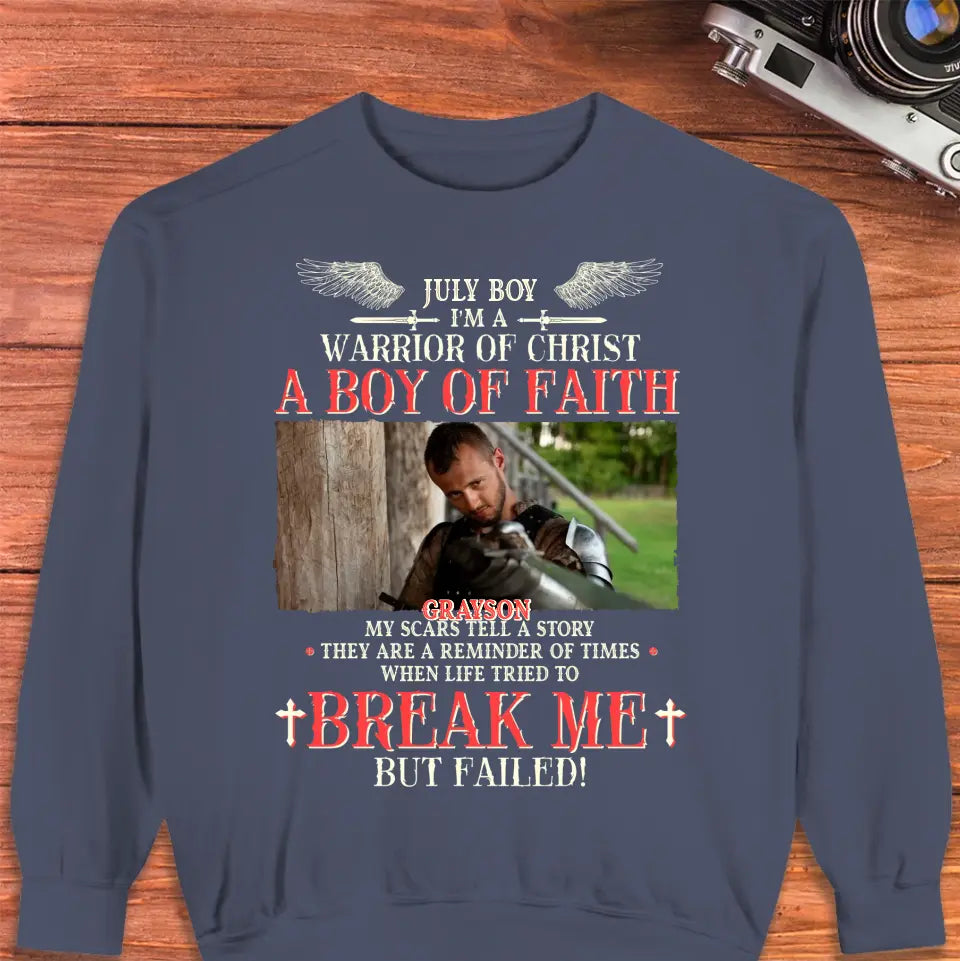 Warrior Of Christ - Custom Photo - Personalized Gifts For Him -  Sweater