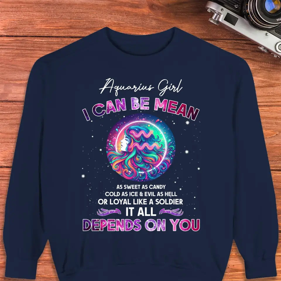 Depends On You - Custom Zodiac - Personalized Gifts For Her - Sweater