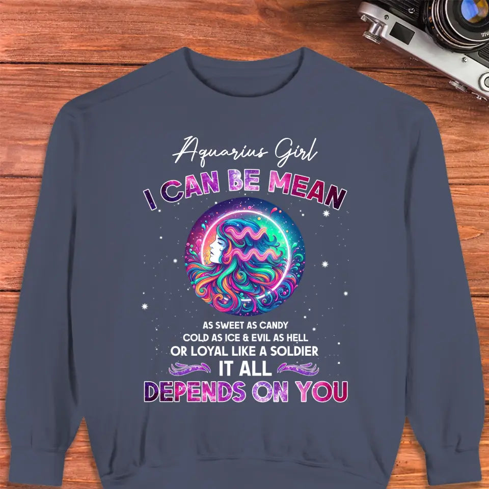 Depends On You - Custom Zodiac - Personalized Gifts For Her - Sweater