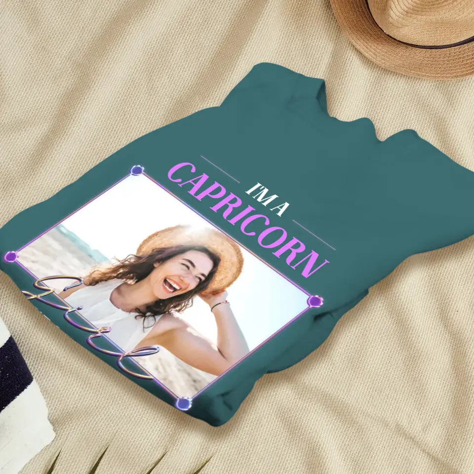 Vintage Zodiac - Custom Photo - Personalized Gifts For Her - Sweater