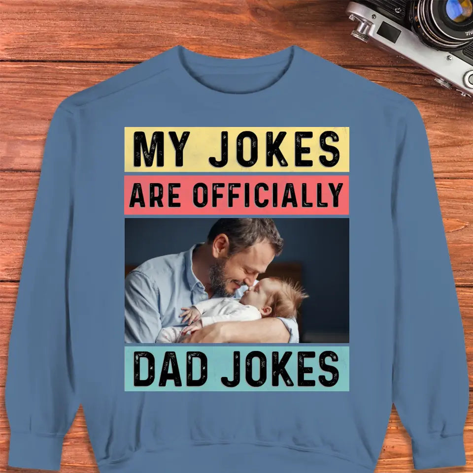 Dad Jokes - Custom Photo - Personalized Gifts For Dad - Sweater