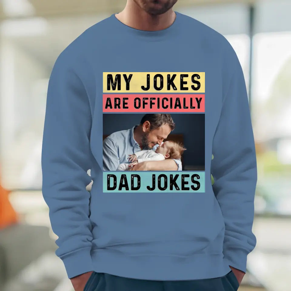 Dad Jokes - Custom Photo - Personalized Gifts For Dad - Sweater
