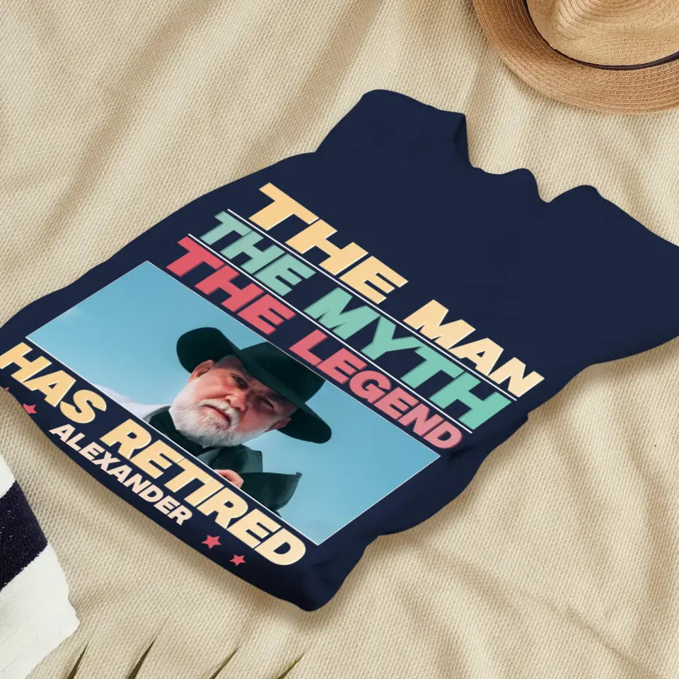 Retired Grandpa - Custom Photo - Personalized Gifts For Grandpa - T-Shirt