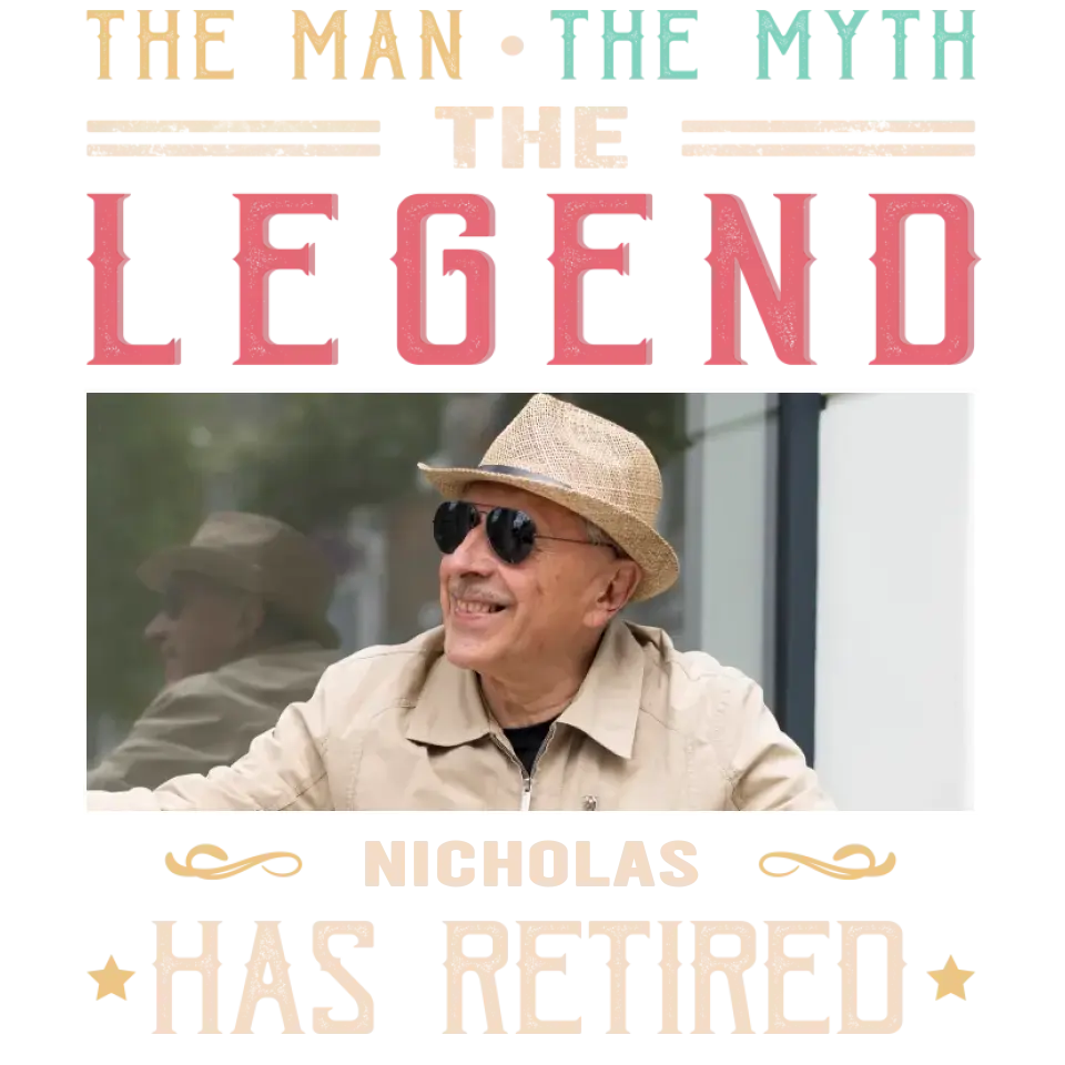 The Legend - Custom Photo - Personalized Gifts For Grandpa - T-Shirt