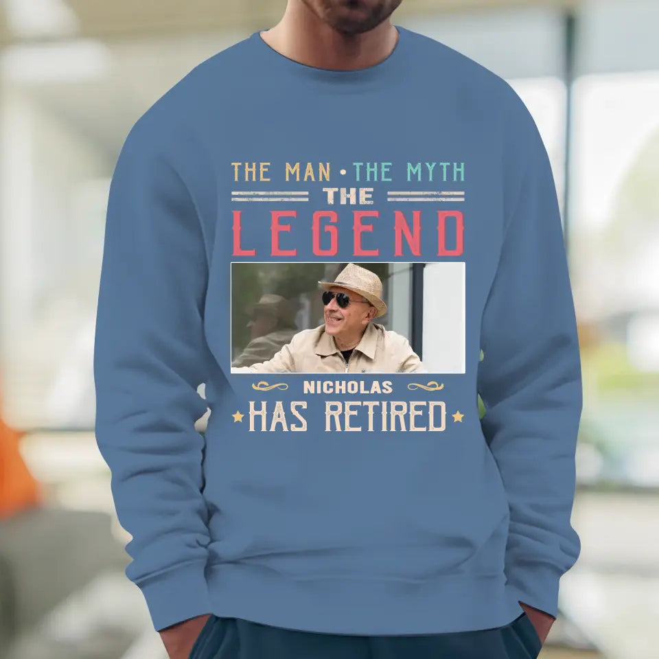 The Legend - Custom Photo - Personalized Gifts For Grandpa - T-Shirt