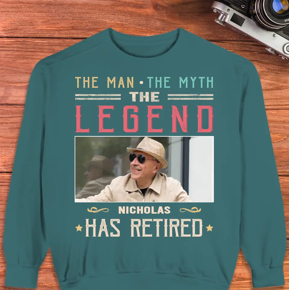 The Legend - Custom Photo - Personalized Gifts For Grandpa - T-Shirt