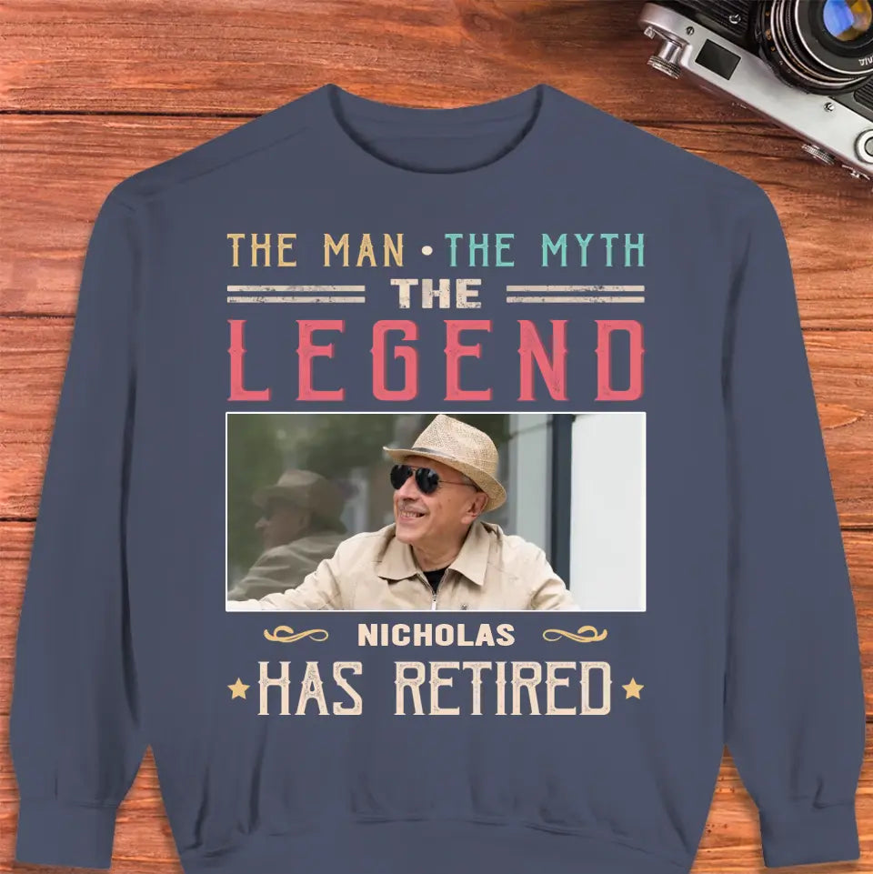 The Legend - Custom Photo - Personalized Gifts For Grandpa - T-Shirt