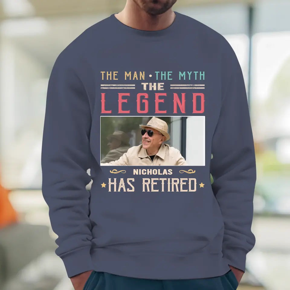 The Legend - Custom Photo - Personalized Gifts For Grandpa - T-Shirt