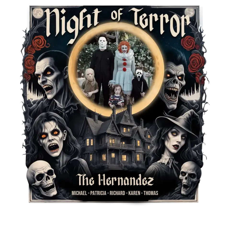 Night Of Terror - Custom Photo - Personalized Gifts For Family - Sweater