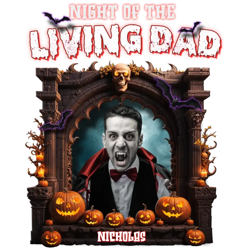 Night Of The Living Dad - Custom Photo - Personalized Gifts For Dad - Sweater