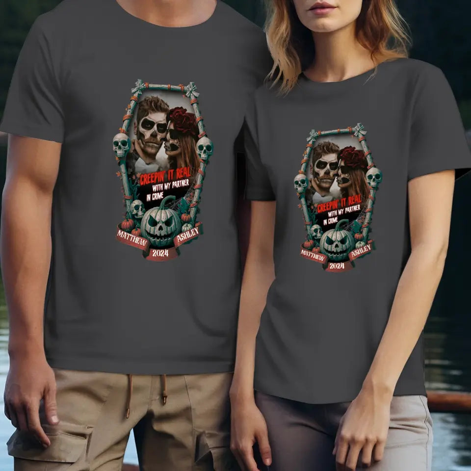 Creepin It Real - Custom Photo - Personalized Gifts for Couples - T-Shirt