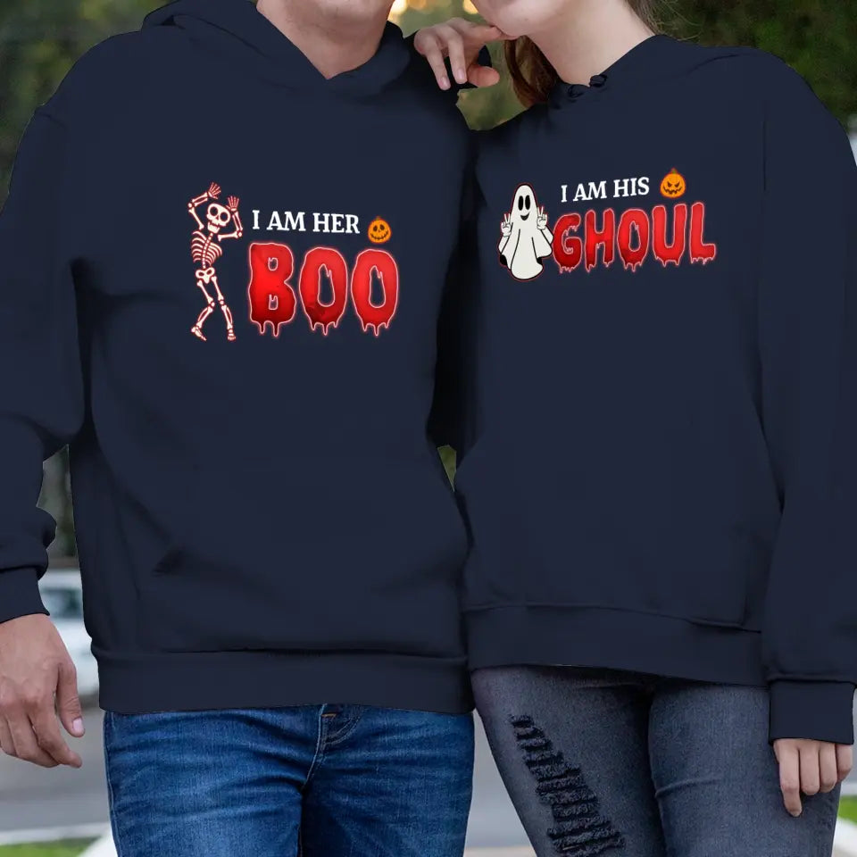 Boo & Ghoul - Custom Ghost - Personalized Gifts For Couple - Hoodie