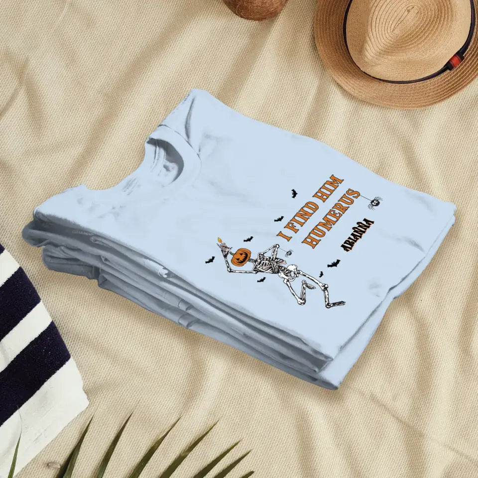 She Tickles My Funny Bone - Custom Name - Personalized Gifts for Couples - T-Shirt