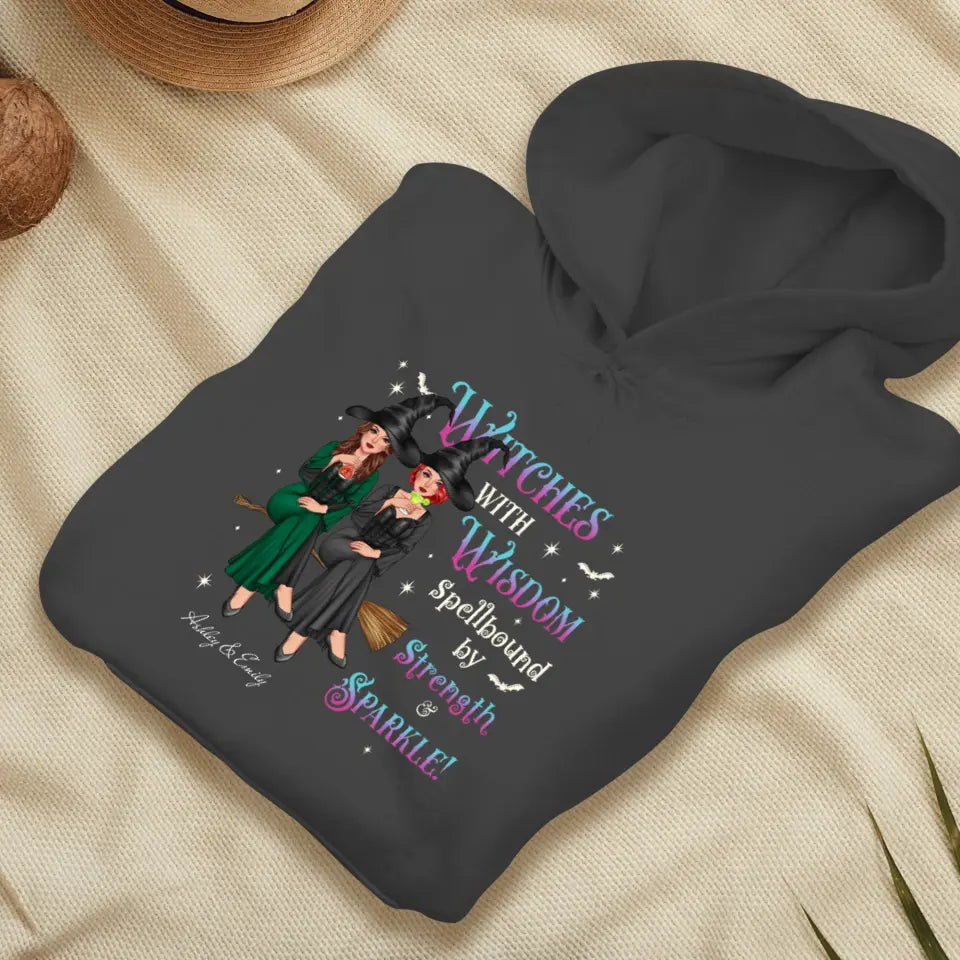 Witches With Wisdom - Custom Name - Personalized Gifts For Bestie - T-shirt