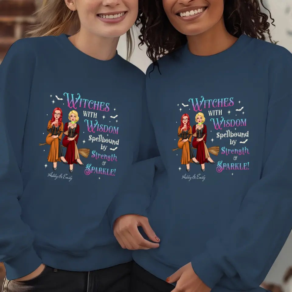 Witches With Wisdom - Custom Name - Personalized Gifts For Bestie - Sweater